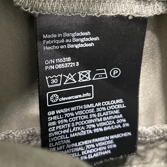 H&M Mama Maternity Women’s Olive Green Cargo Jogger Utility Pants Medium - Picture 9 of 9